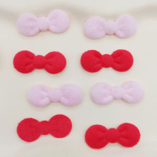 热销双面毛绒蝴蝶结diy配件玩偶公仔手机壳服装布艺领结装饰辅料