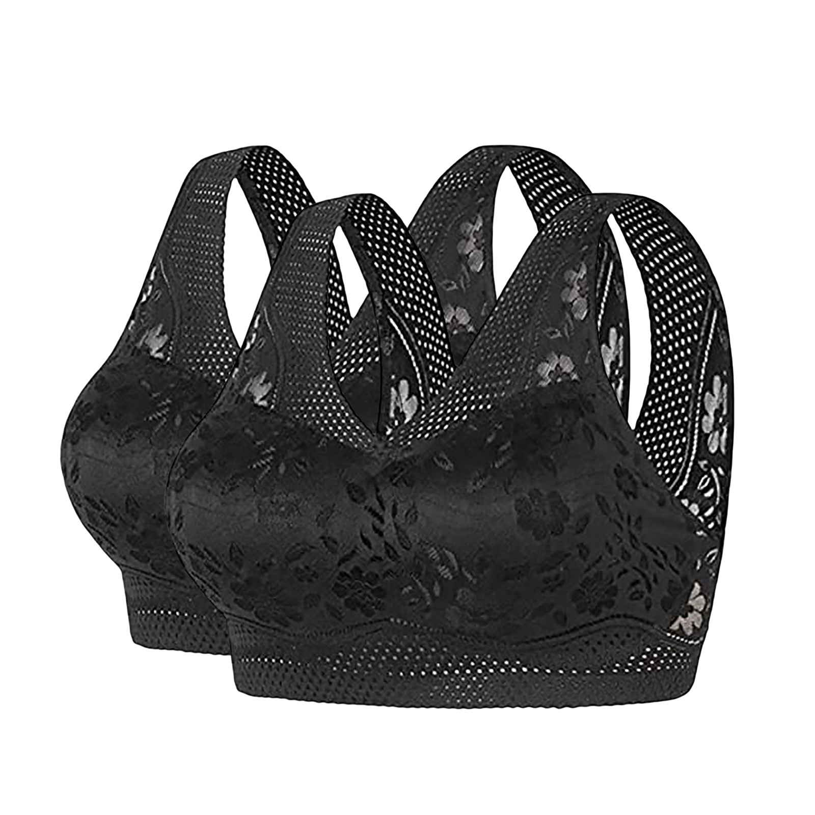 Estilo explosivo transfronterizo, ropa interior sin costuras, sujetador sin anillo de acero para mujer, sujetador fruncido, encaje sexy, espalda, pecho envuelto, chaleco de talla grande