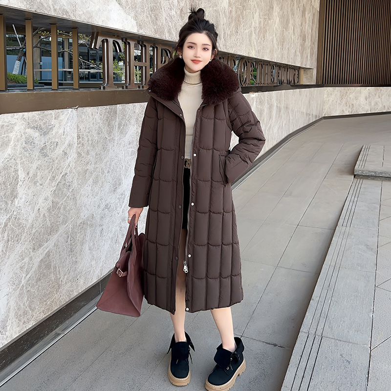 2025 ropa de algodón de pluma de manga desmontable mujer coreana Dongdamen otoño y invierno nuevo cuello de cabello largo abrigo de algodón chaqueta image 9