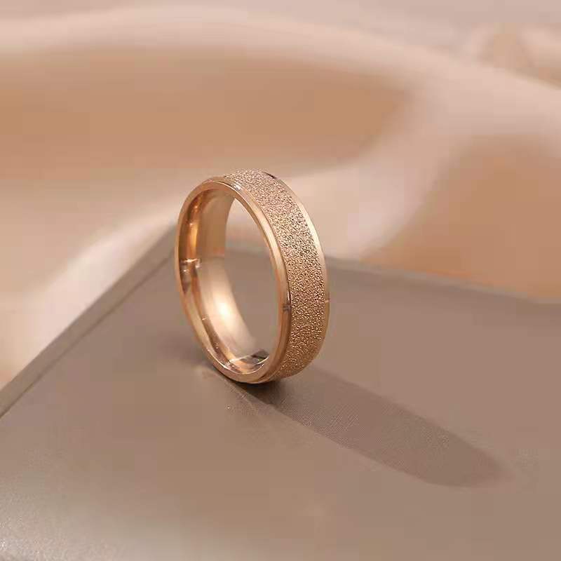 7g Weight 0.01µm Gold Plating Thickness PVD Coated Gold Plating Process Casual Simple Style Circle Stainless Steel Polishing Plating Unisex Rings