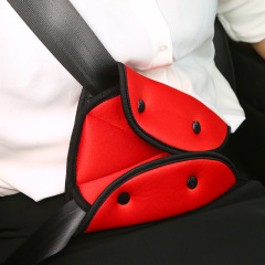 Safety Belt Limiter Car Triangular Soft Knitted Fabric Foldable Hook-and-Bar Convenient Safety Belt Fastener
