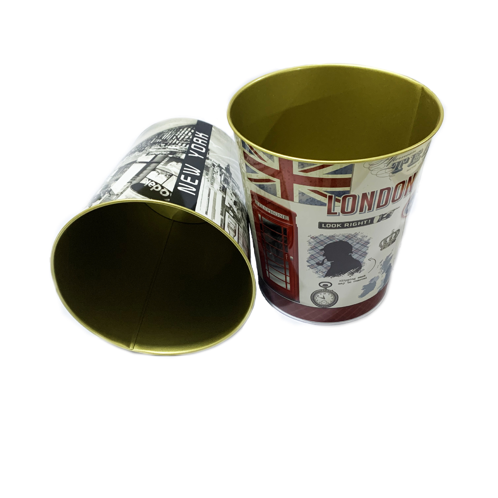 厂家供应现货金属桶马口铁桶收纳桶垃圾桶铁桶