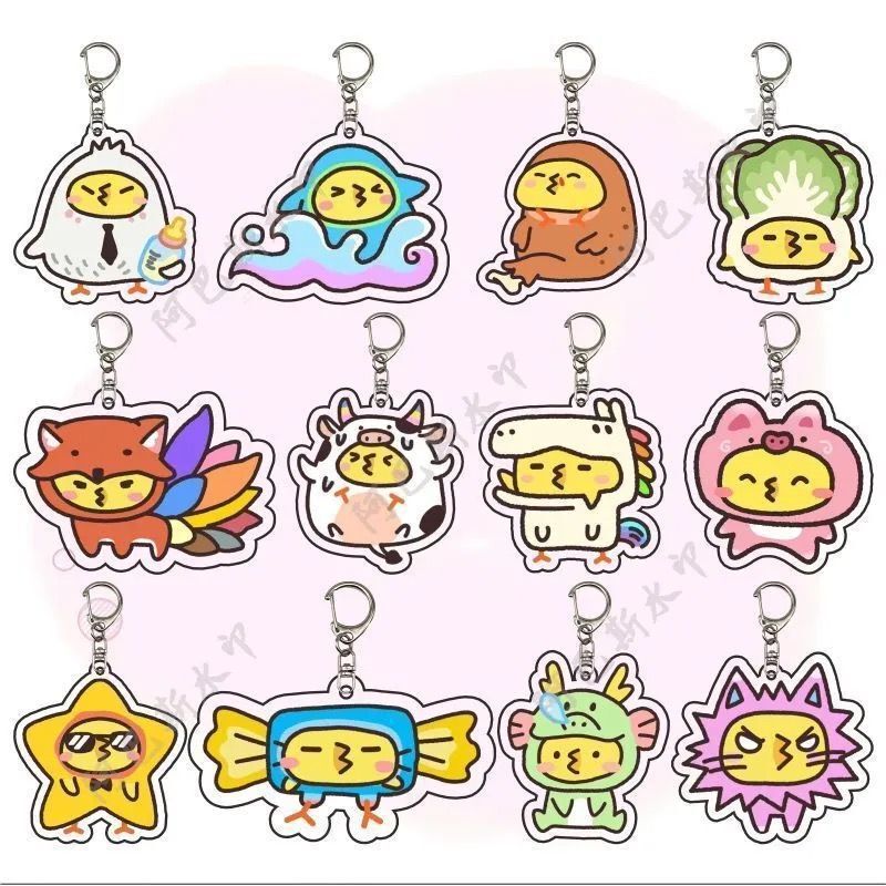 King of Glory Kpl Dream Team Cartoon Keychain Acrylic School Bag Pendant Game Peripheral Gift for Friends