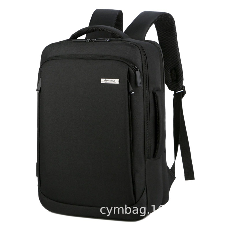 Spot 2019 winter new business notebook neutral luggage leather solid color polyester stitching computer bag