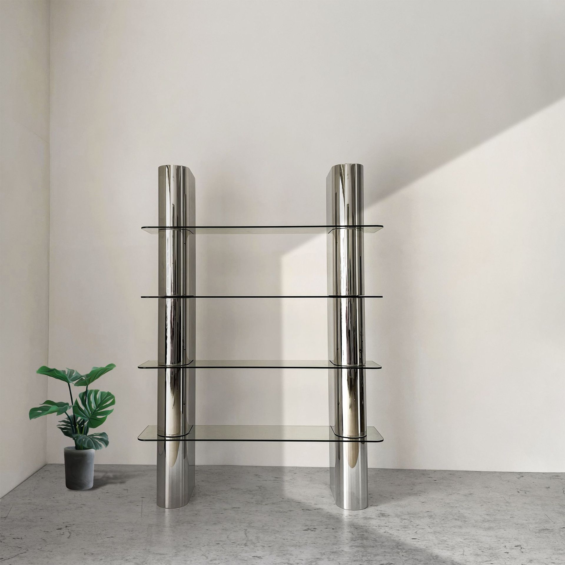 商用包包展示柜工厂现货直发奢饰品包包展台高端镜面不锈钢材质