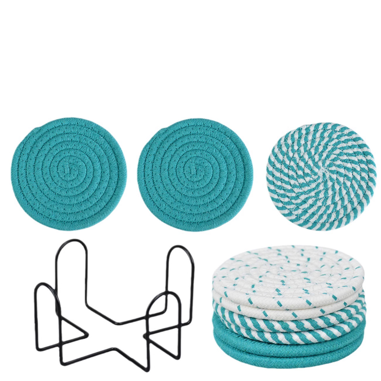 Transfronterizos tejidos de algodón mano cojín de mesa de oficina