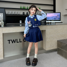 女童连衣裙春秋2025新款洋气儿童兔子警官衣服女孩学院风朱迪套装