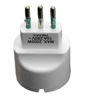 电源转换插头 欧洲意标转换插头 用于意大利 乌拉圭嵌入式插头