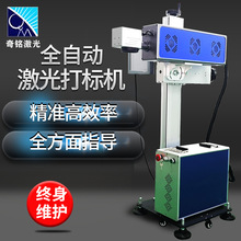 全自动流水线激光打标机日期批号瓶盖二氧化碳产线飞行激光打标机