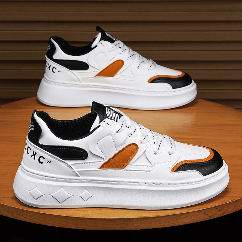 Zapatos blancos de moda de invierno para hombres, zapatos blancos de alto nivel, zapatos de skate blanco, zapatos deportivos casuales para hombres