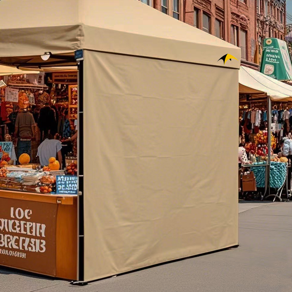 莫崎户外风围挡围布夜市摆摊帐篷雨晒侧边布折叠露营围栏布