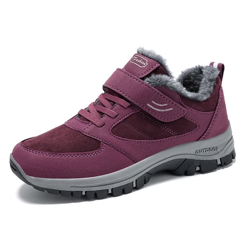 Nuevos zapatos de invierno para hombre de algodón, zapatos de invierno para hombre con forro polar, engrosados, con velcro, cómodos para personas mayores, zapatos cálidos para caminar, botas de algodón para hombre.