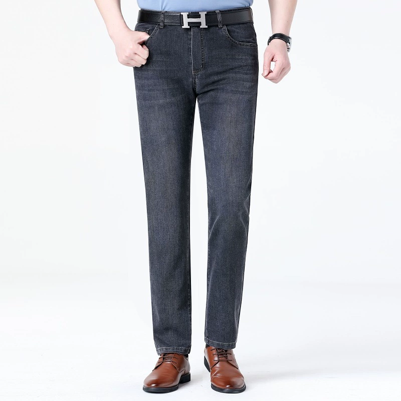 Summer thin trousers, jeans, loose straight fit, plus size