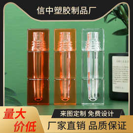 多色方形亮面唇釉管厚壁透明瓶唇彩管as彩妆化妆品厂家批发包材