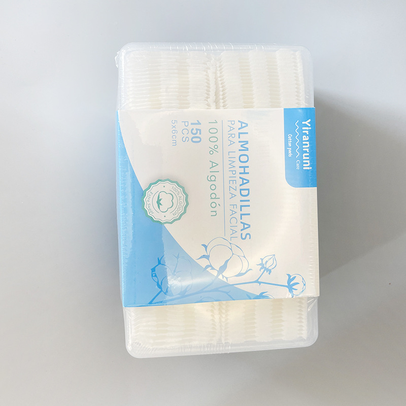 En caja de maquillaje desechable de doble cara de algodón removedor de maquillaje suave pieza de algodón belleza manicura limpie pieza removedor de maquillaje de doble cara Algodón