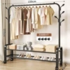 Double-layer storage mesh + wheels - black reinforced model [150 wide]