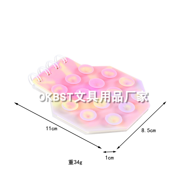 Ratón Killer Pioneer note Book Rainbow prensa música descompresión pequeño cuaderno burbuja música nota adhesiva descompresión Cuaderno del estudiante