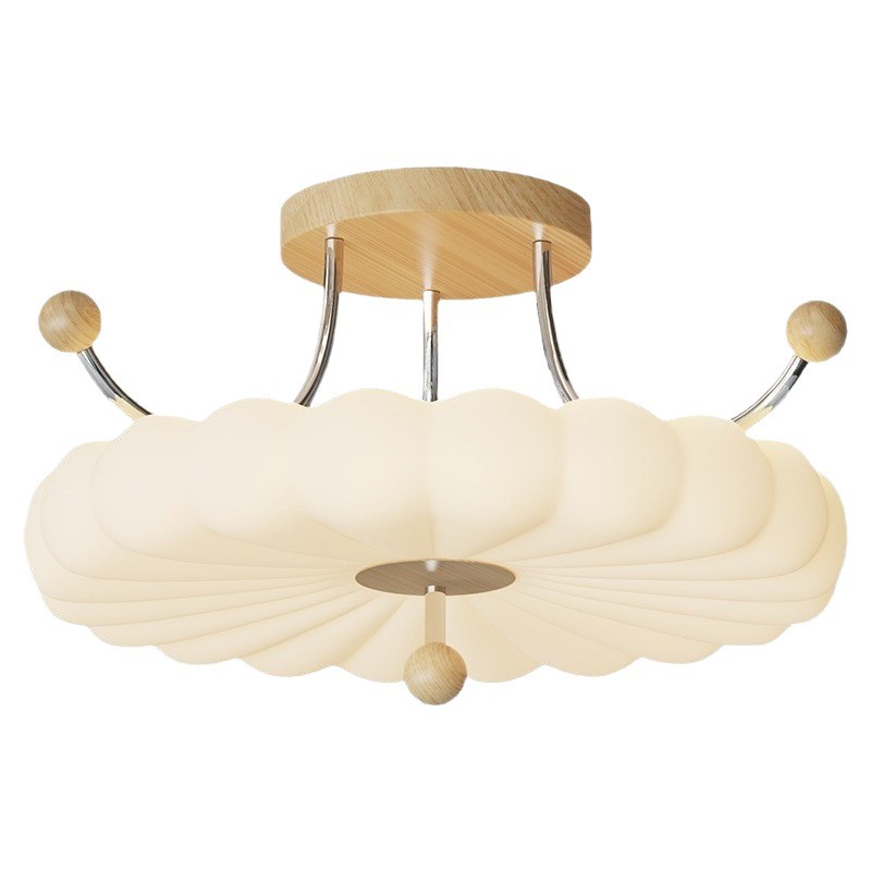 [Seleccionado] Estilo de troncos espectro completo estilo crema retro lámpara de corona lámpara de techo de protección ocular de restaurante medieval francés