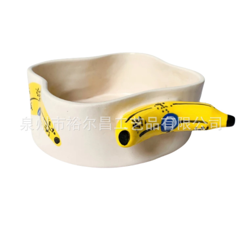 Banana handmade hand-painted ceramic bowl aesthetic body shape coffee cup creative wide cup for her/his