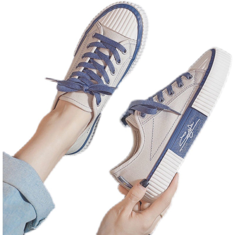 INS nicho zapatos de lona para mujeres 2024 nuevo otoño estilo coreano versátil ulzzang estudiante galleta pequeña pizarra zapatos