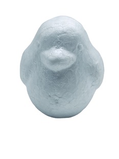 Foam Chicken Polystone Foam Chick Easter Ornament Decorations Flocking White Blank