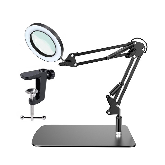 Soldadura transfronteriza mantenimiento lupa lámpara de escritorio de reparación de uñas de cejas protectoras de ojos lámpara de trabajo protectoras de ojos LED luz de lectura