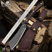 汉道3C丛林刀大马士革纹刚加厚高硬度户外刀劈野外开路排障砍柴刀