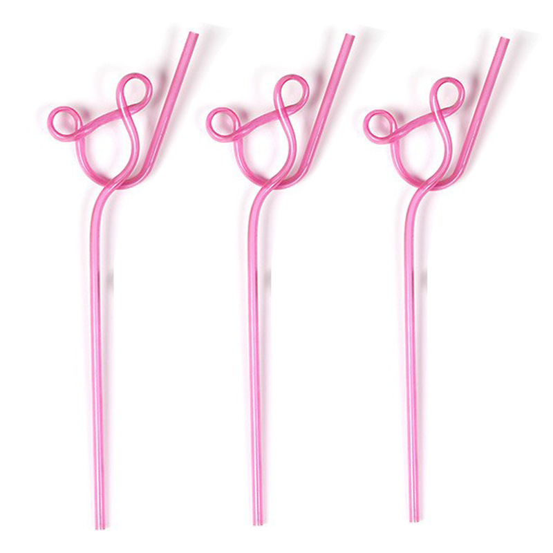 Cruz-frontera Crazy paja cristal forma desechable plástico paja PET bar cóctel diversión Decoración del partido