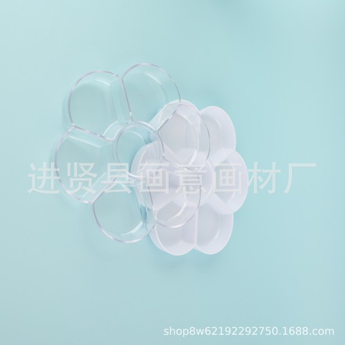 Floral-shaped imitation porcelain color palette large and thick children's watercolor acrylic paint watercolor mixing plate for art students specialized