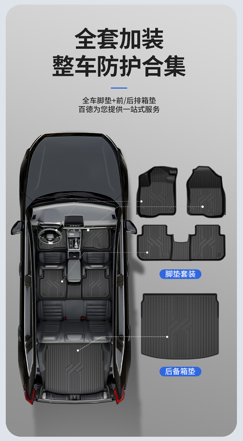 Suitable for Honda Accord, Inspire, Crv, Haoying, and Civic Models, All-Weather Tpe Car Floor Mats