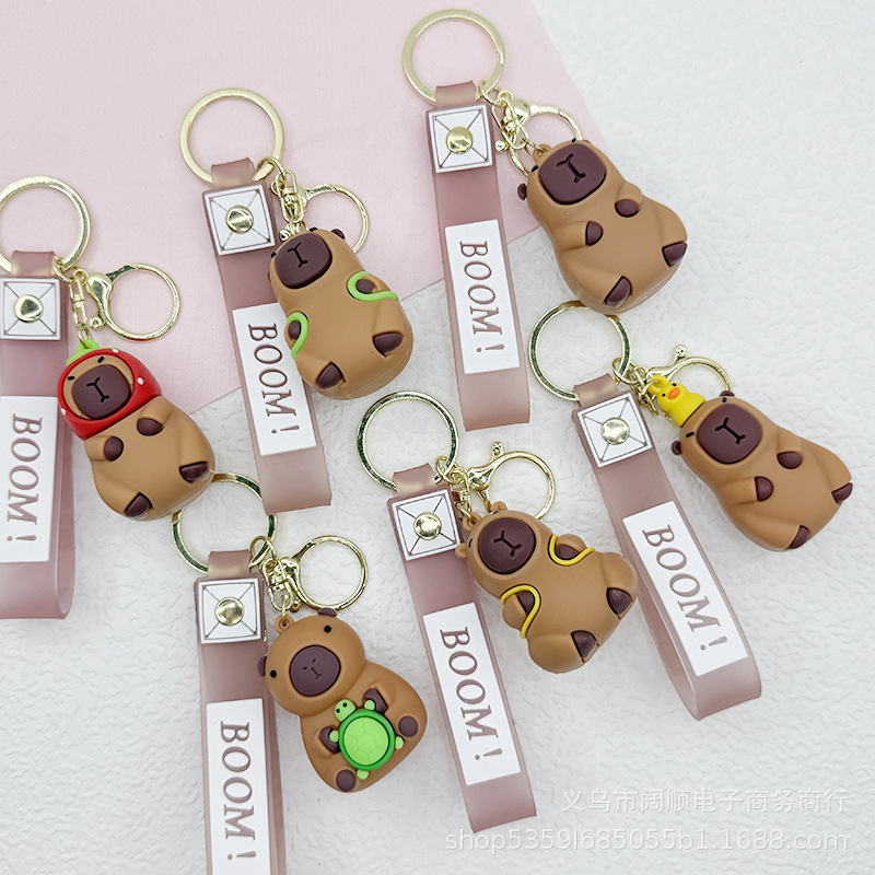 Popular Large Capybara Keychain Soft Rubber Doll Pendant Capybara Blind Box Doll Pendant Local Promotion Product Popular Large Capybara Keychain Soft Rubber Doll Pendant Capybara Blind Box Doll Pendant Local Promotion Product