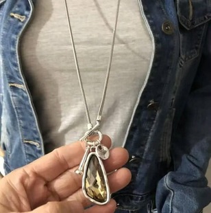Korean Style Long Sweater Chain Necklace High-End Pendant Women's Simple and Versatile Spring and Summer Clothing Pendant Accessories Wholesale