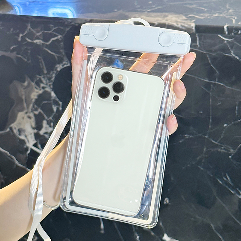 Teléfono móvil simple bolsa impermeable pantalla táctil al por mayor mensajero cuello colgante luminoso natación universal buceo cubierta protectora al aire libre