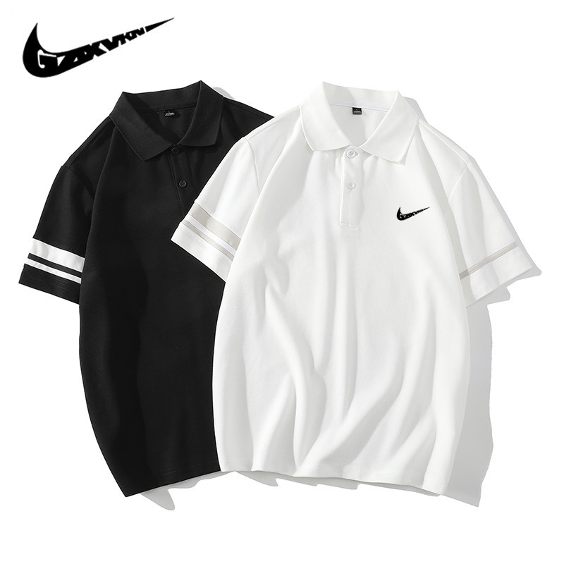 Men's Clothing 2025 Summer Short-Sleeved T-Shirt Men's New Casual Simple Sports Round Neck Versatile Couple Business Polo Shirt t