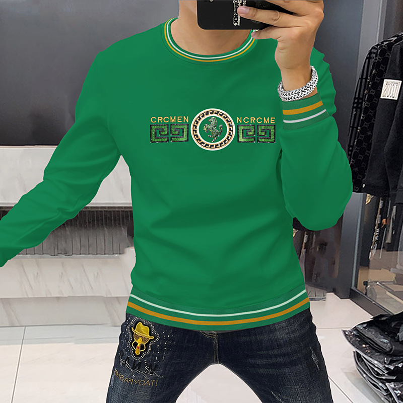 men's sweater embroidery letters between the threads long sleeved men's autumn clothing fashion brand men's youth shirt_viptrois.com