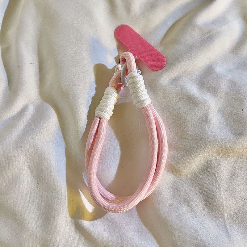 Insシンプル小衆携帯電話ストラップマカロン色編みチェーン短いペンダントキーホルダーdiyイヤホンチェーン|undefined