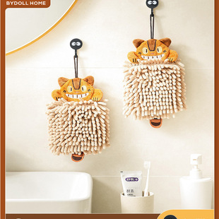 Chenille towel hanging super absorbent cloth kitchen bathroom cute towel absorbent towel Totoro handkerchief
