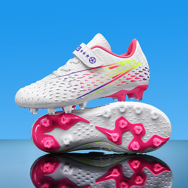 Falcon zapatos de fútbol con velcro para niños y niñas competencia uñas rotas estudiantes de primaria y secundaria sin cordones zapatos de entrenamiento profesional