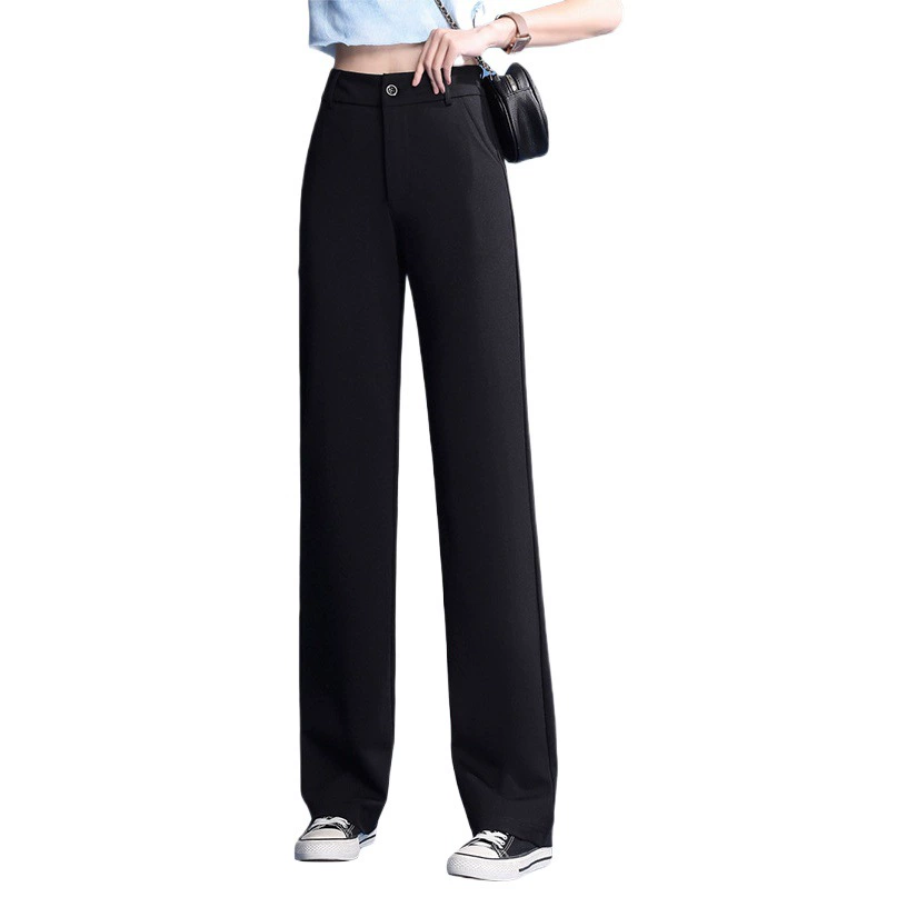 Прямые брюки женские весенне-осенние свободные брюки с высокой талией