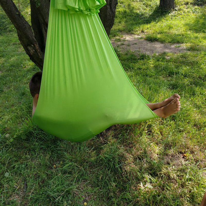 Amazon Kids Elastic Hammock Outdoor Indoor Elastic Swing Bed Aerial Yoga Training Belt Factory Wholesale