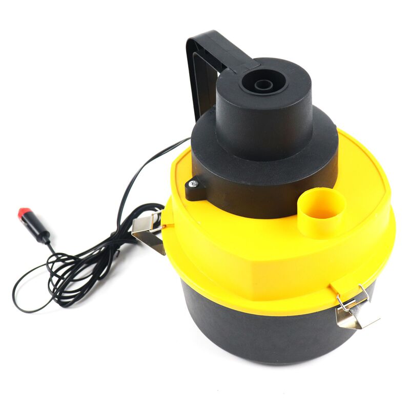 Cross-Border Dc 12V Cigarette Lighter Plug Dry and Wet Dual-Use Handheld Wired Strong Suction Car Vacuum Cleaner