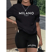 N 36986 Crew neck letter print tees Բ����ĸӡ������羳