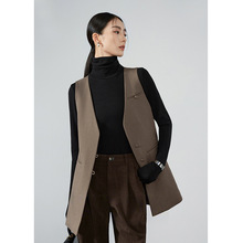 减龄纸片人高级感无袖外套女2025年秋季新款气质通勤职场西装马甲