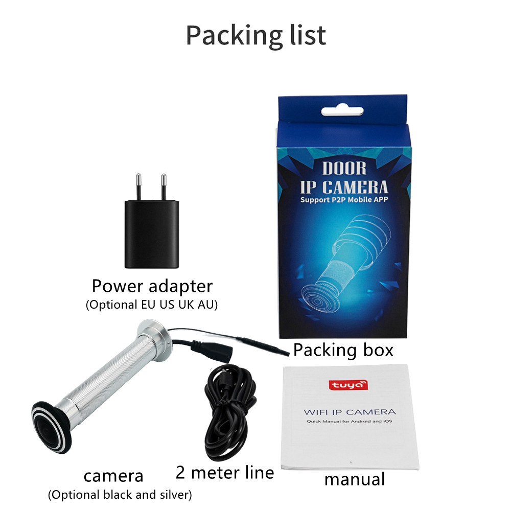 5G cámara de ojo de gato graffiti 2 millones de tarjetas Tuya intercomunicación wifi inalámbrica 16mm ojo de gato mirador agujero transfronterizo