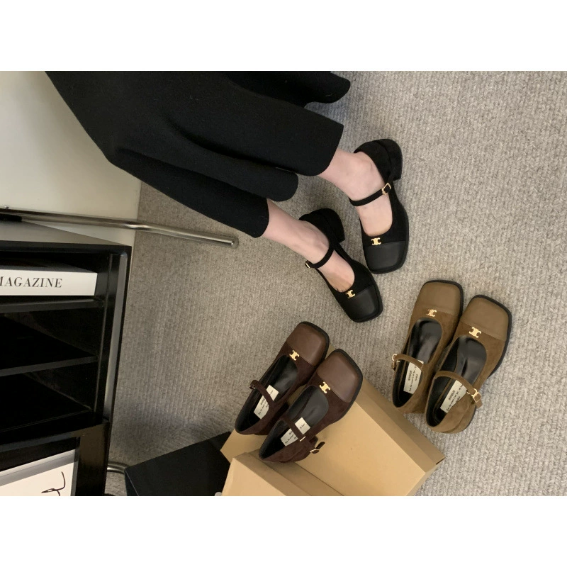 Маленькие кожаные туфли женские 2024 новые осенние туфли на высоком каблуке туфли на одном каблуке французская Мэри Джейн женские туфли с юбкой Вечерние туфли