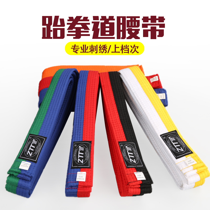 ZTTY taekwondo cinturón carretera judo karate cinturón negro rojo Blanco Amarillo Verde Azul Cinturón niños adultos cinta de clasificación