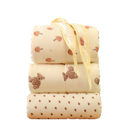 Baby bean velvet blanket, newborn delivery room blanket, autumn and winter quilted hooded swaddle blanket, infant blanket