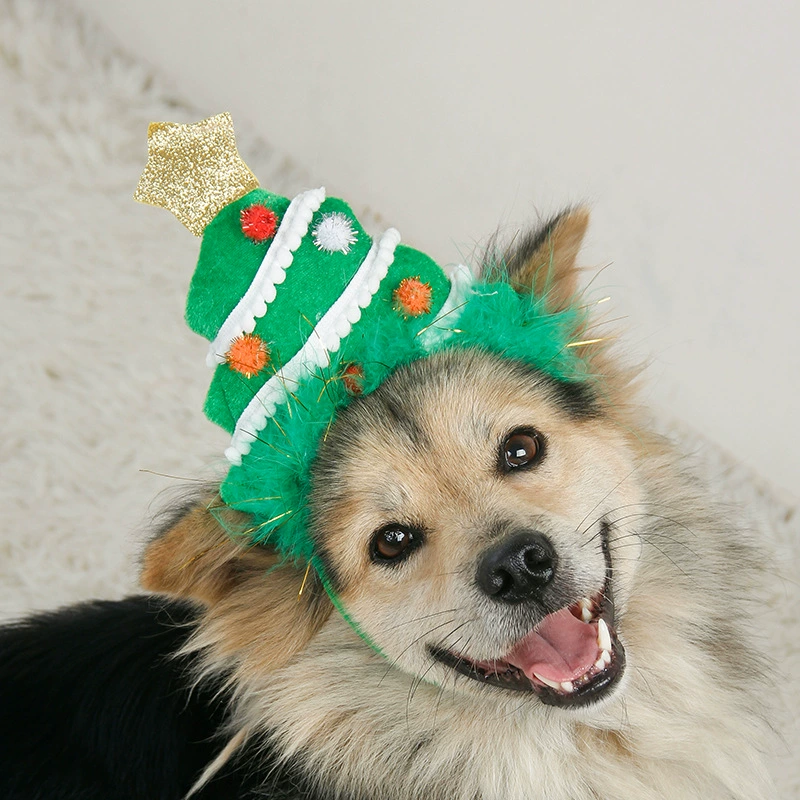 Jizai Фабрика оптовая продажа Рождественский головной убор повязка для волос цветок для волос детская Праздничная вечеринка украшение Рождественская елка украшения для домашних животных