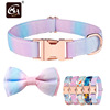 Golden bow tie with clasp for St. Valentine's Day engraved, choker with bow, Amazon, pink gold