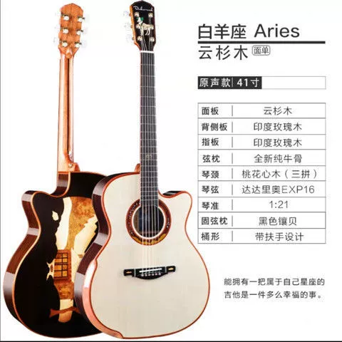 Guitar, zodiac signs handmade